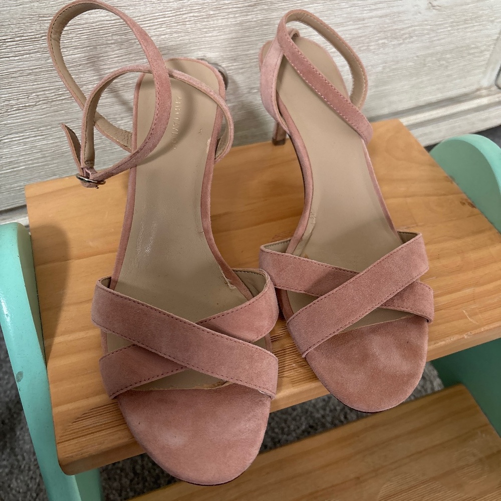 Blush suede shoes